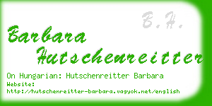 barbara hutschenreitter business card